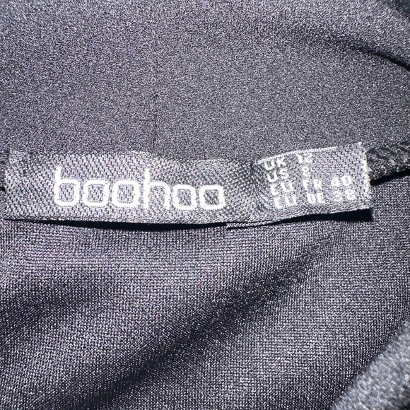 Polka Dot Puff Sleeve Mock Neck Top - Picture 3 of 3